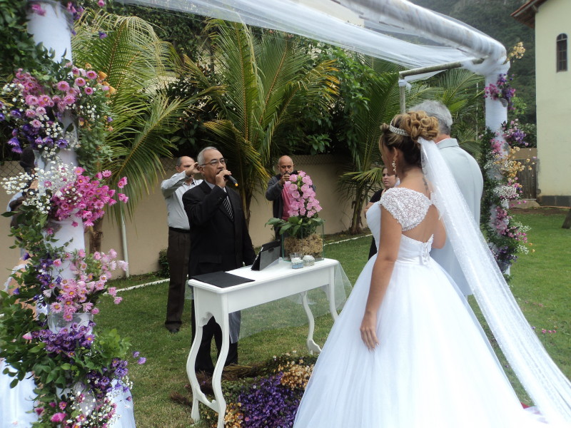 foto muito boa, cerimônia de casamento Daniele e Marcio, 19.7.14, Itaipuaçu